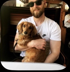 Jamie holding Ruby